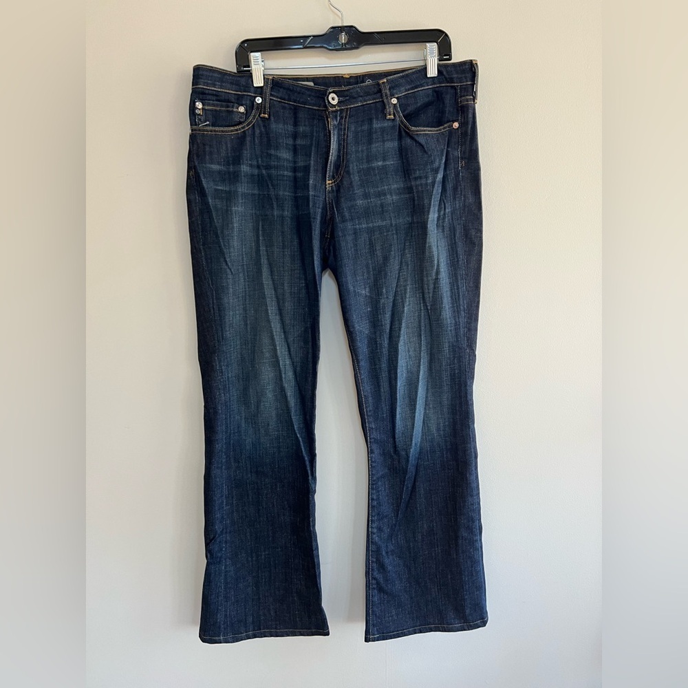 AG Adriano Goldschmied Jeans The Jessie Curvy Boot Cut Fit, Reese Dark Wash, 32R